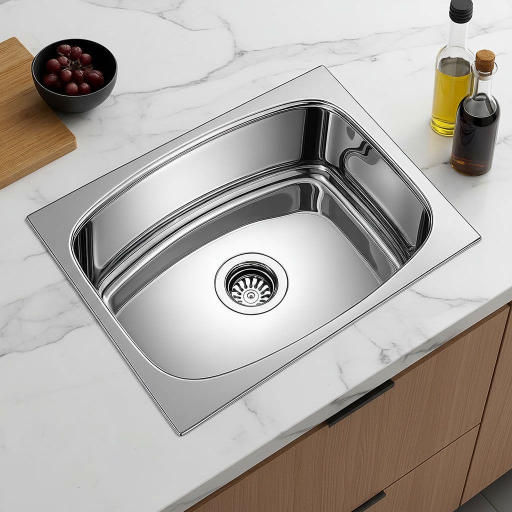 HouseX Premium Single bowl sink 18x16x10 Stainless steel KS-1197 Vessel Sink-picture-19