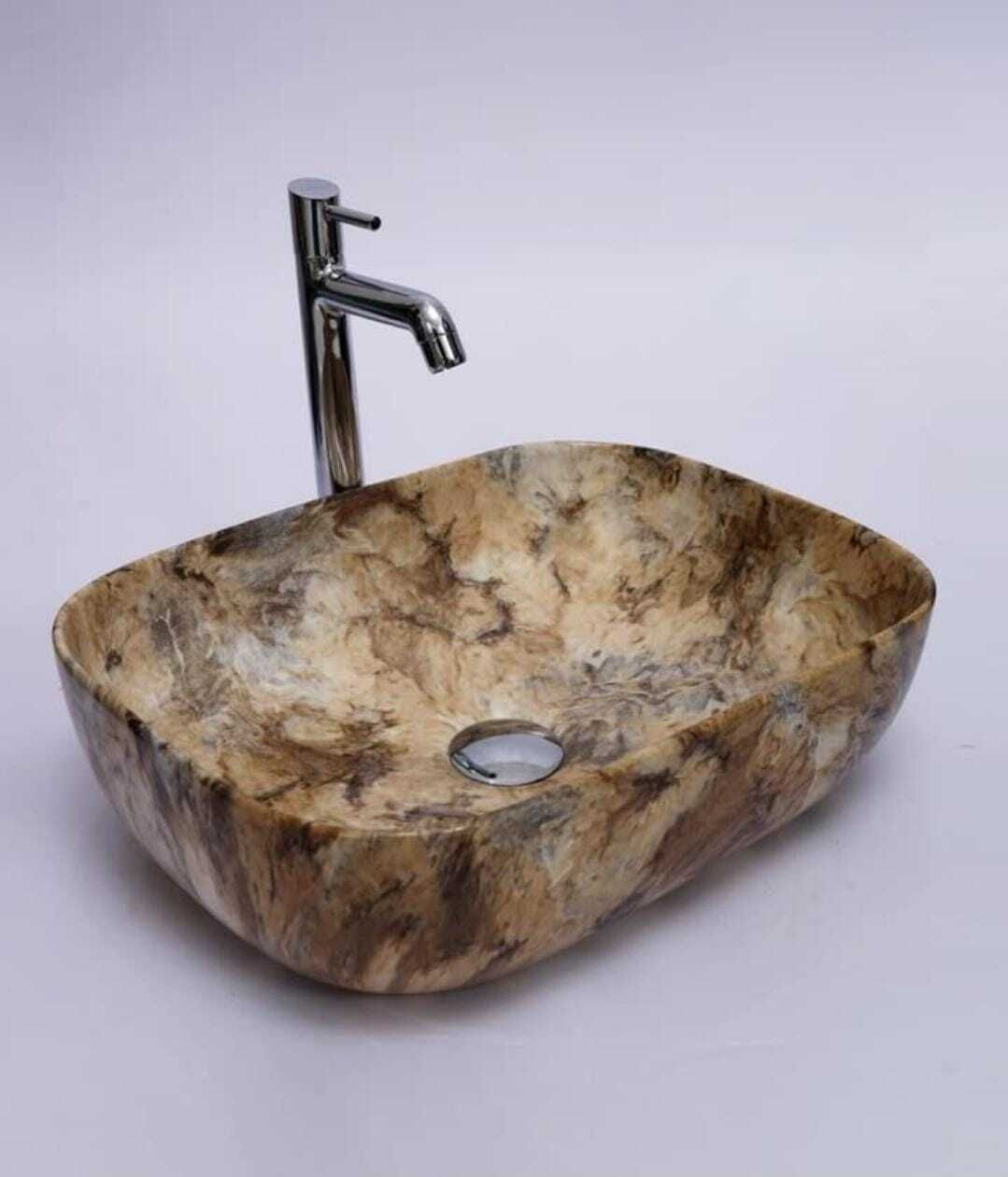 Premium Designer Ceramic Counter top basin(18x13x5) Nek ALPHA 137 Table Top Basin-image-38