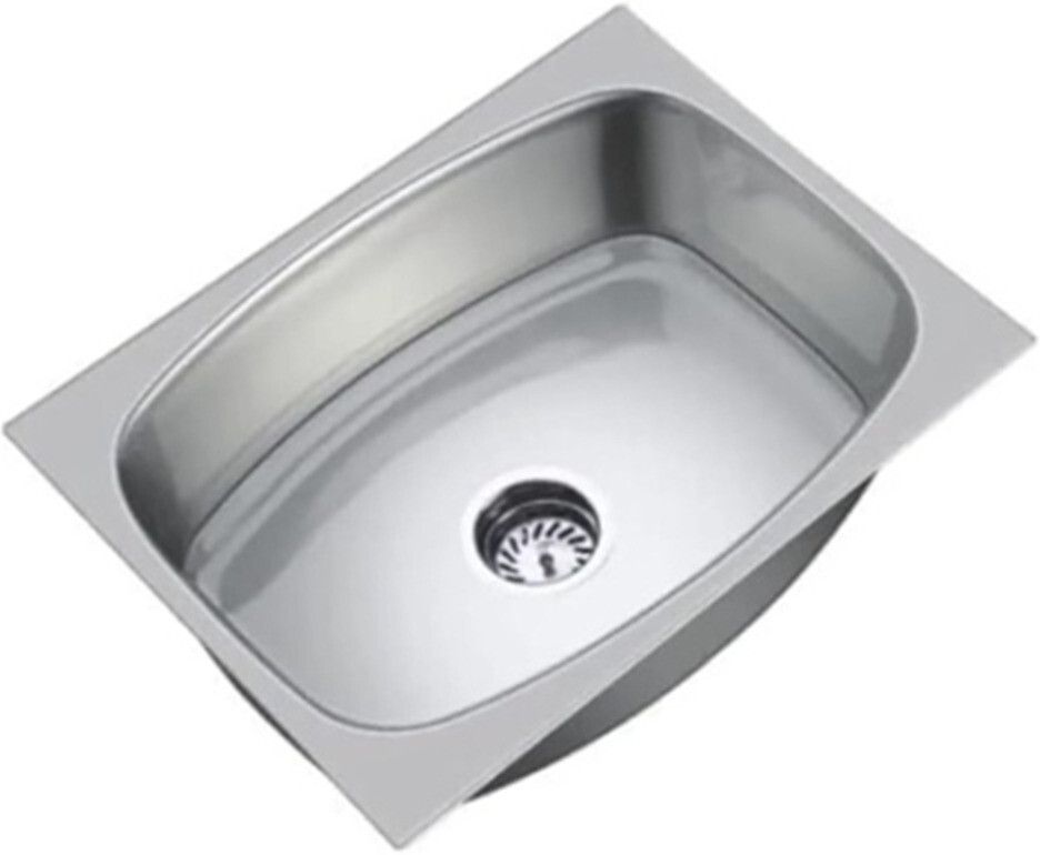 (ATS )20x17x8 inch SINGLE BOWL KITCHEN SINK Basin Sink Stainless Steel Oval Single Bowl Glossy Finish Vessel Sink (Silver) Vessel Sink-image-29