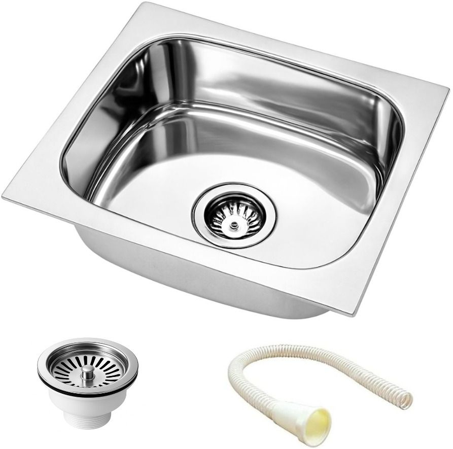 housex Premium Kitchen sink 16"x18" inch Stainless Steel Single bowl sink KS-725 Vessel Sink-picture-32