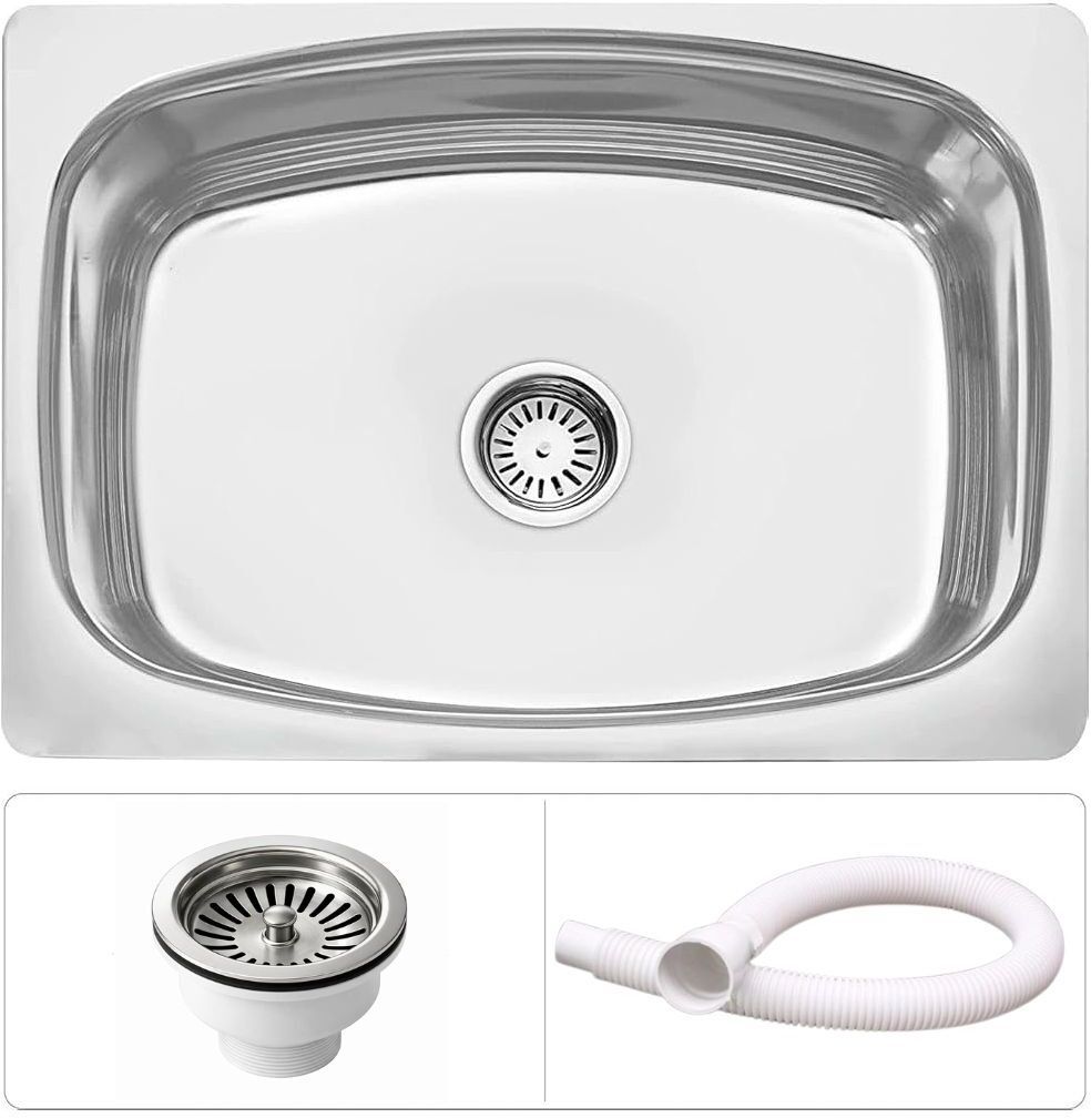 Premium Kitchen sink 16"x18"x7" inch Stainless Steel Single bowl sink KS-1042 Vessel Sink-image-33