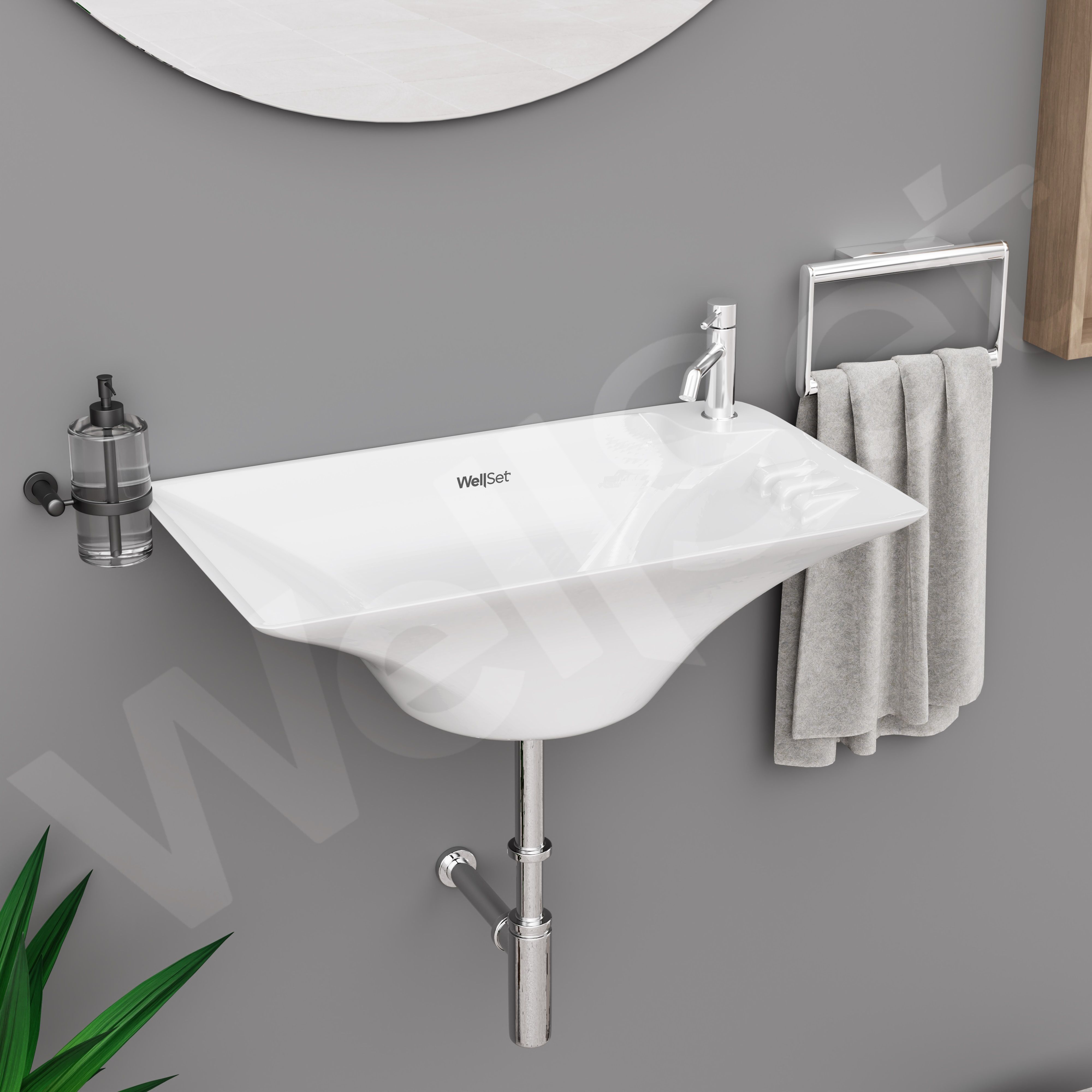 well set Wall Hung Wash Basin Wall Hung Basin-picture-36