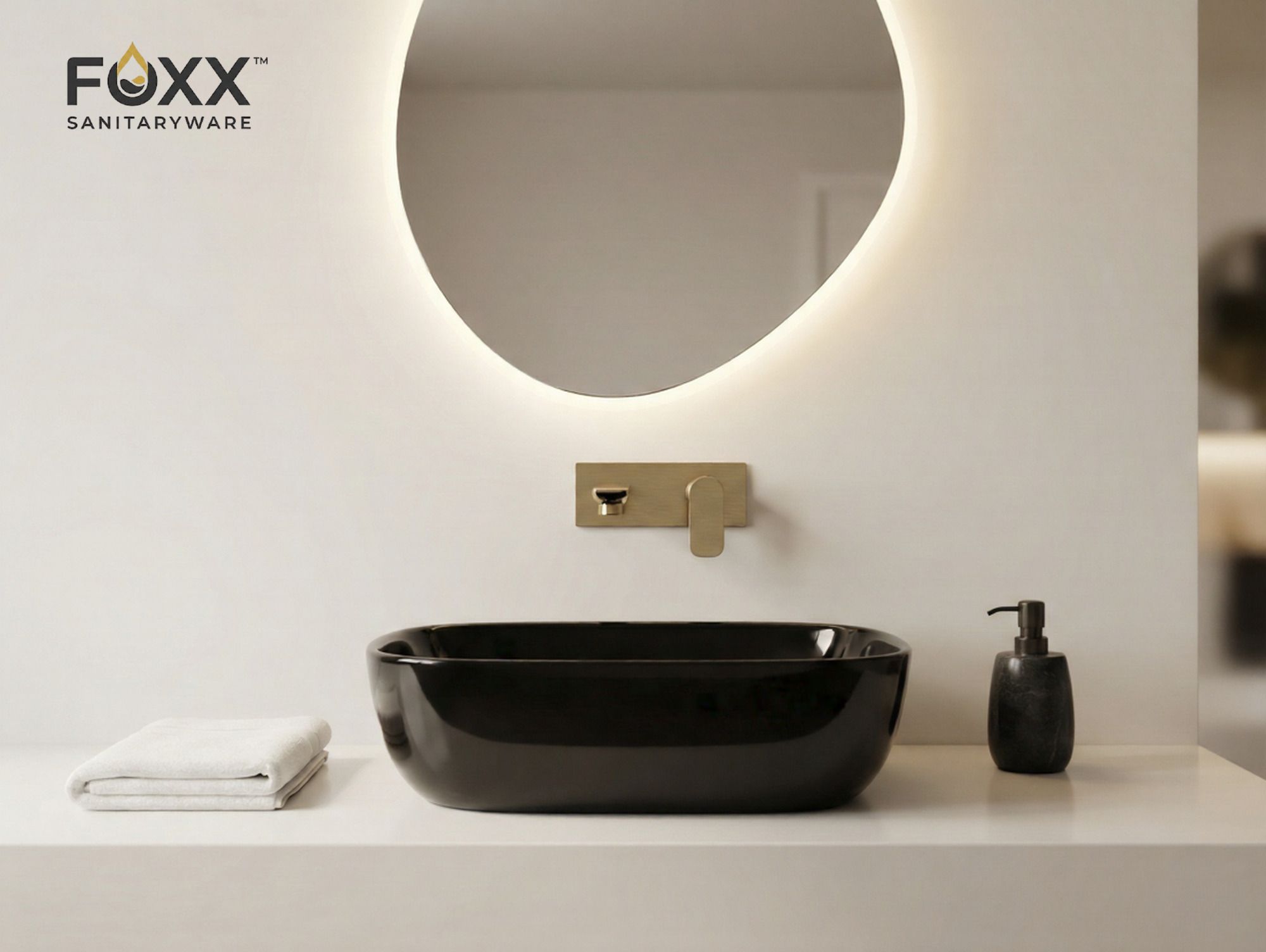 Modern Ceramic Wash Basin for Bathroom(18x13x5)(B-Black Glossy) (18x13x5)(B-Black Glossy) Table Top Basin-image-19