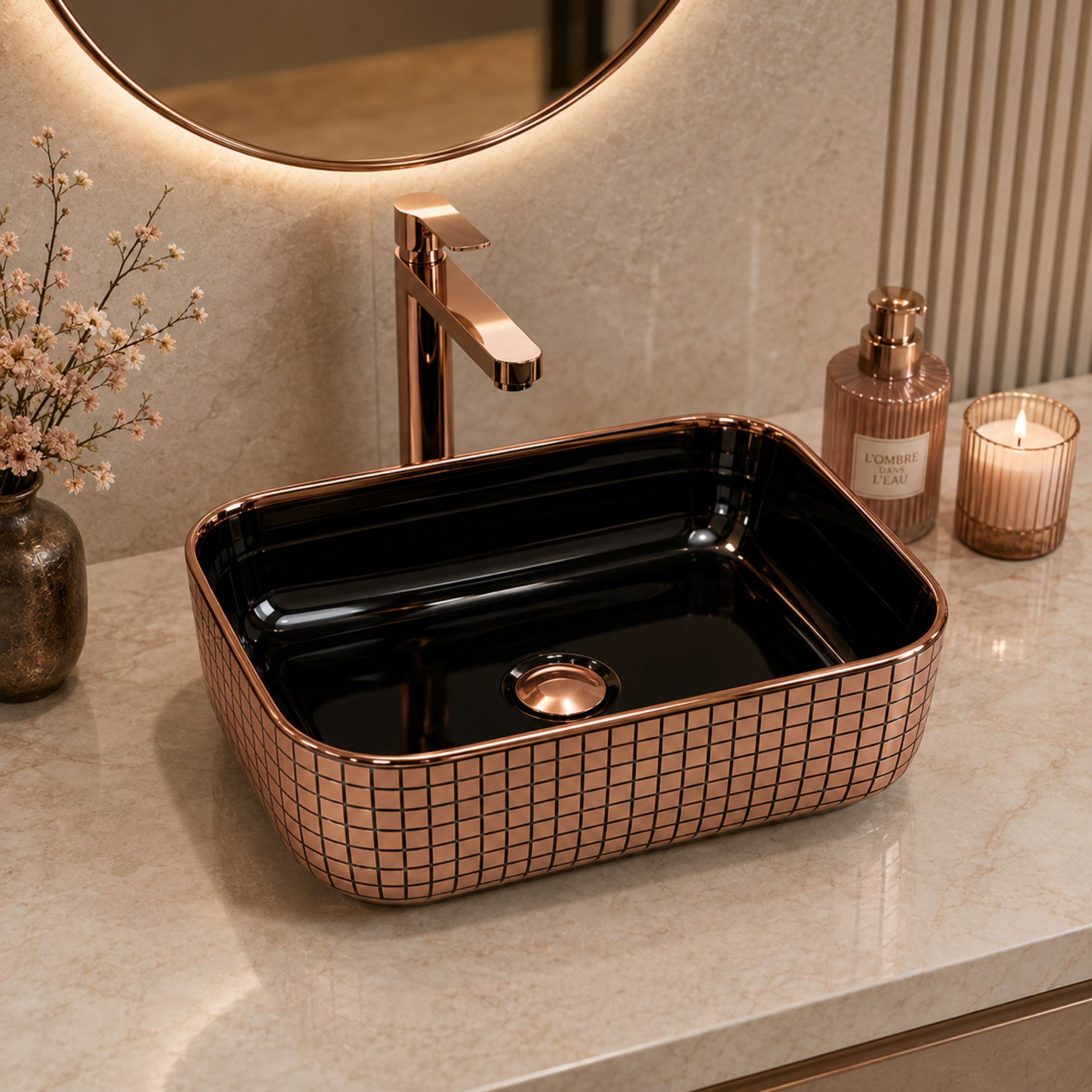 novera global Designer Ceramic Table Top Wash Basin | Above Counter Vessel Sink for Bathroom Vanity | 5-Year Warranty | Imported Glossy Finish Countertop Wash Bowl Table Top Basin-picture-19
