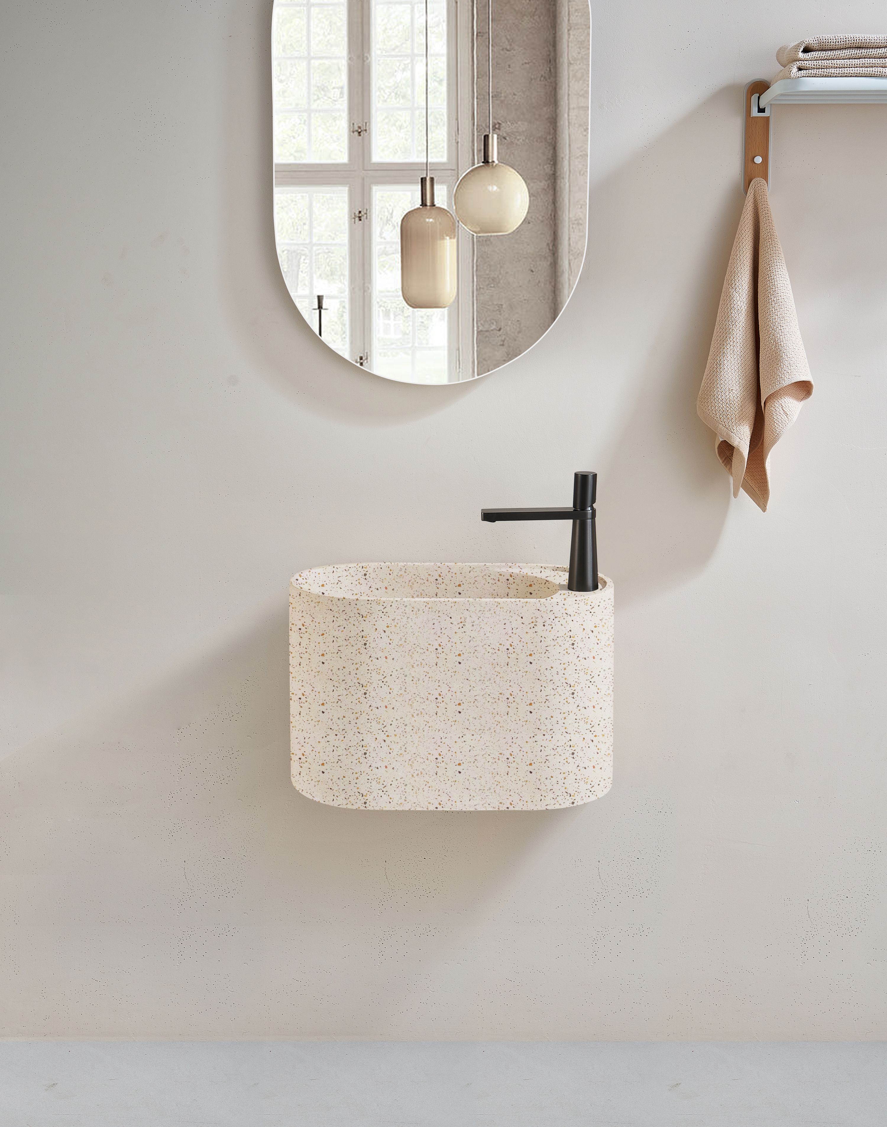 Artificial Stone Pedestal Basin | Designer Floor Mounted Wash Basin | Oval Shape | Premium Bathroom Sink | White Pedestal Basin-image-44