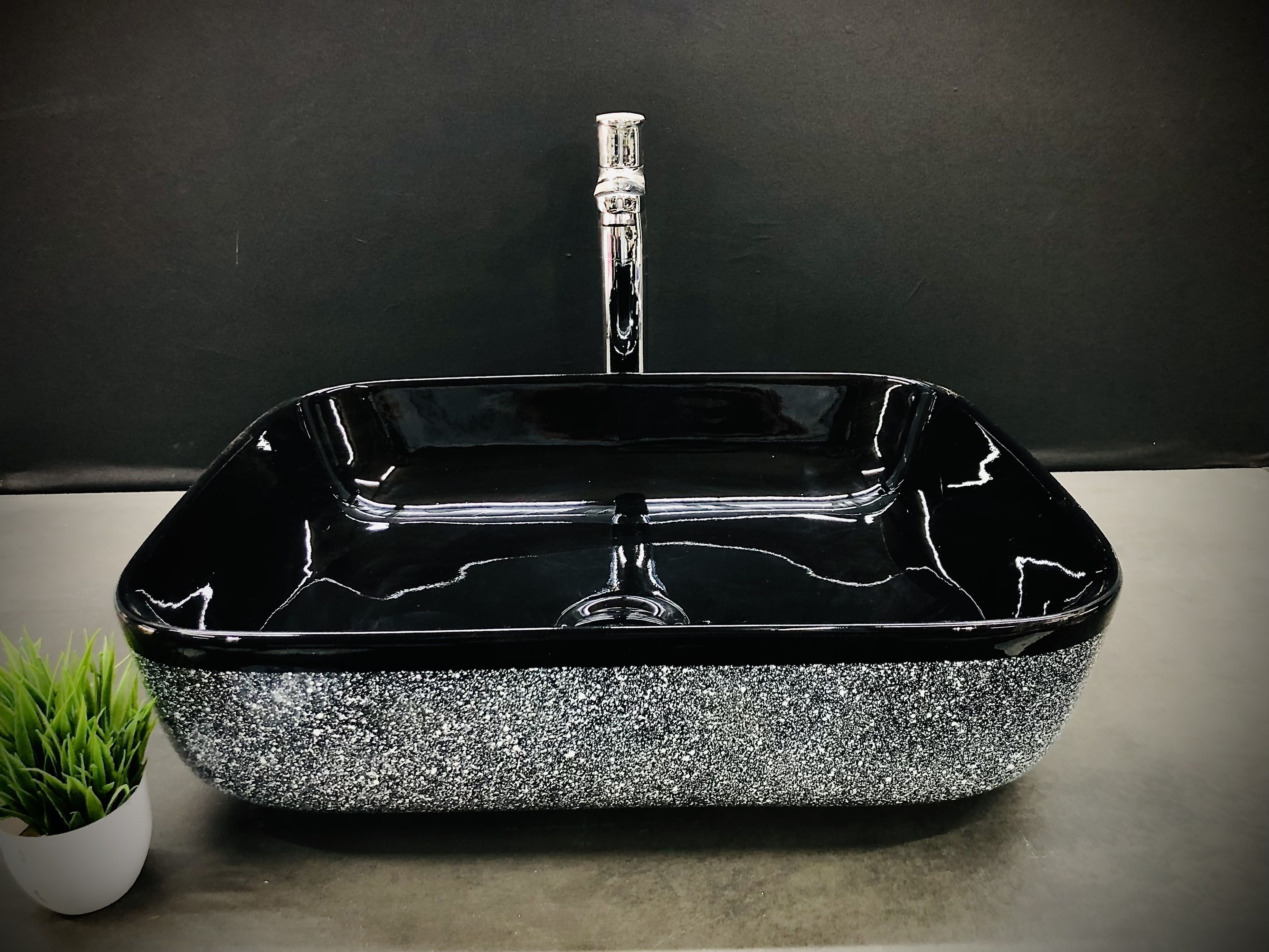 Premium Designer Ceramic Wash (M22) with Waste Pipe & Coupling set (20*15.5*5)(M22) Table Top Basin