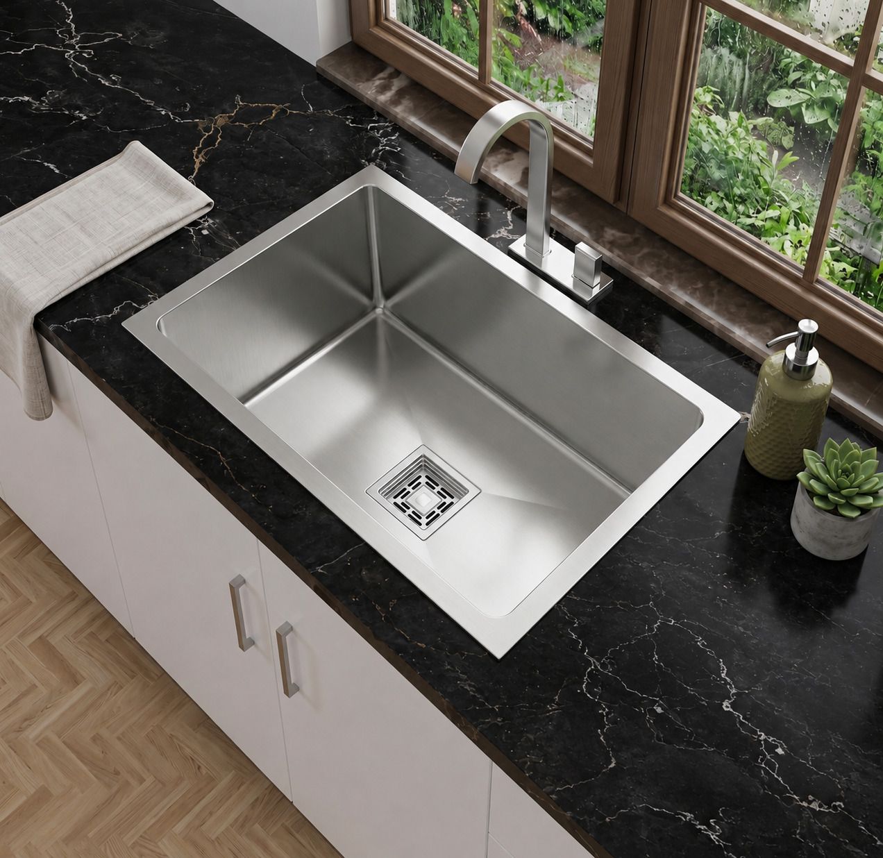 dinora Stainless Steel Kitchen Sink withHANDMADE Kitchen Sink Stainless Steel Kitchen Sink with 24x18x10 SINGLE BOWL HANDMADE Kitchen Sink Vessel Sink-picture-38