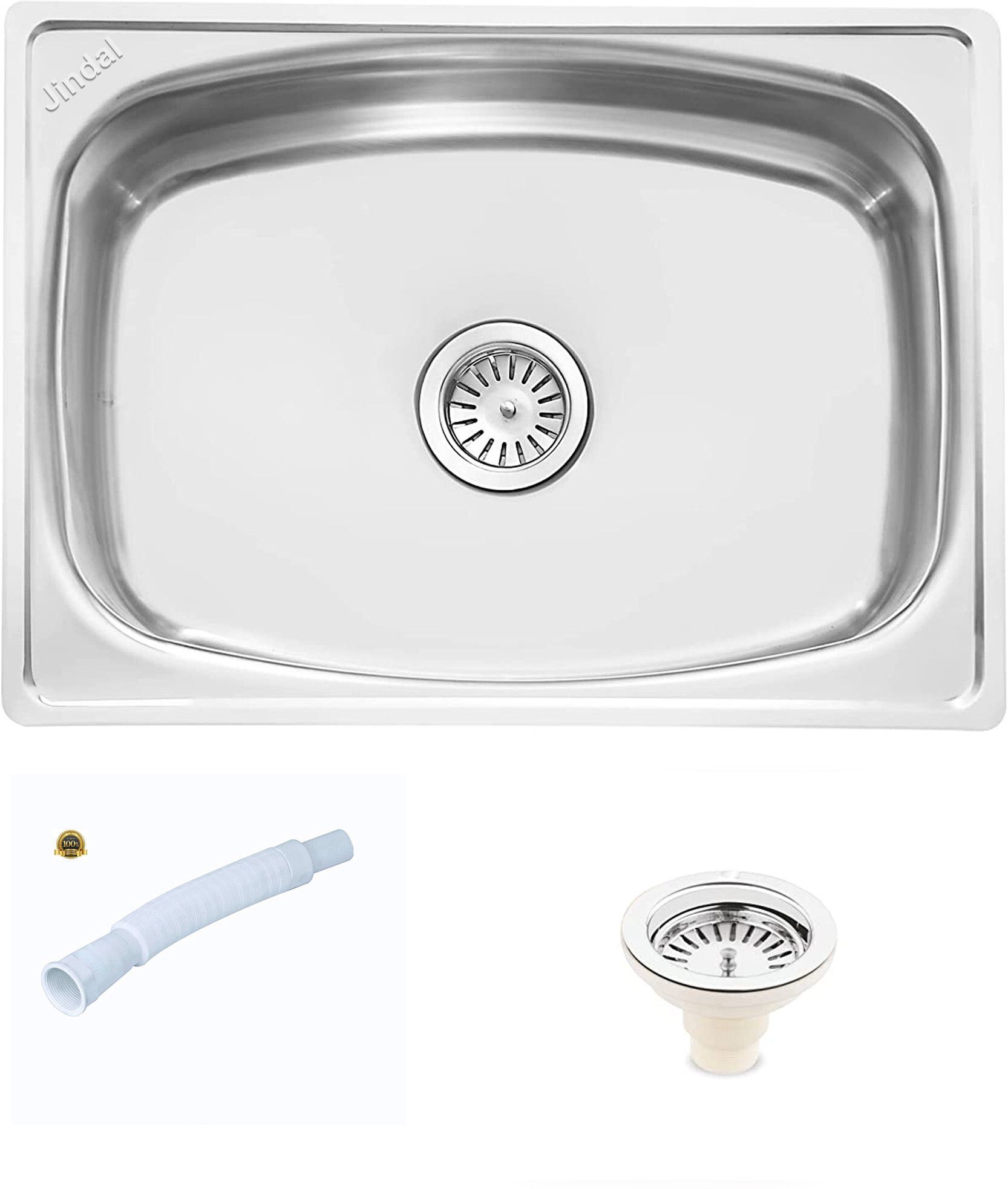 Premium Quality Kitchen Sink indal Stainless Sink 24 X 18 X 9 Inches (4 kg) with Kitchen Sink Coupling Vessel Sink-image-49