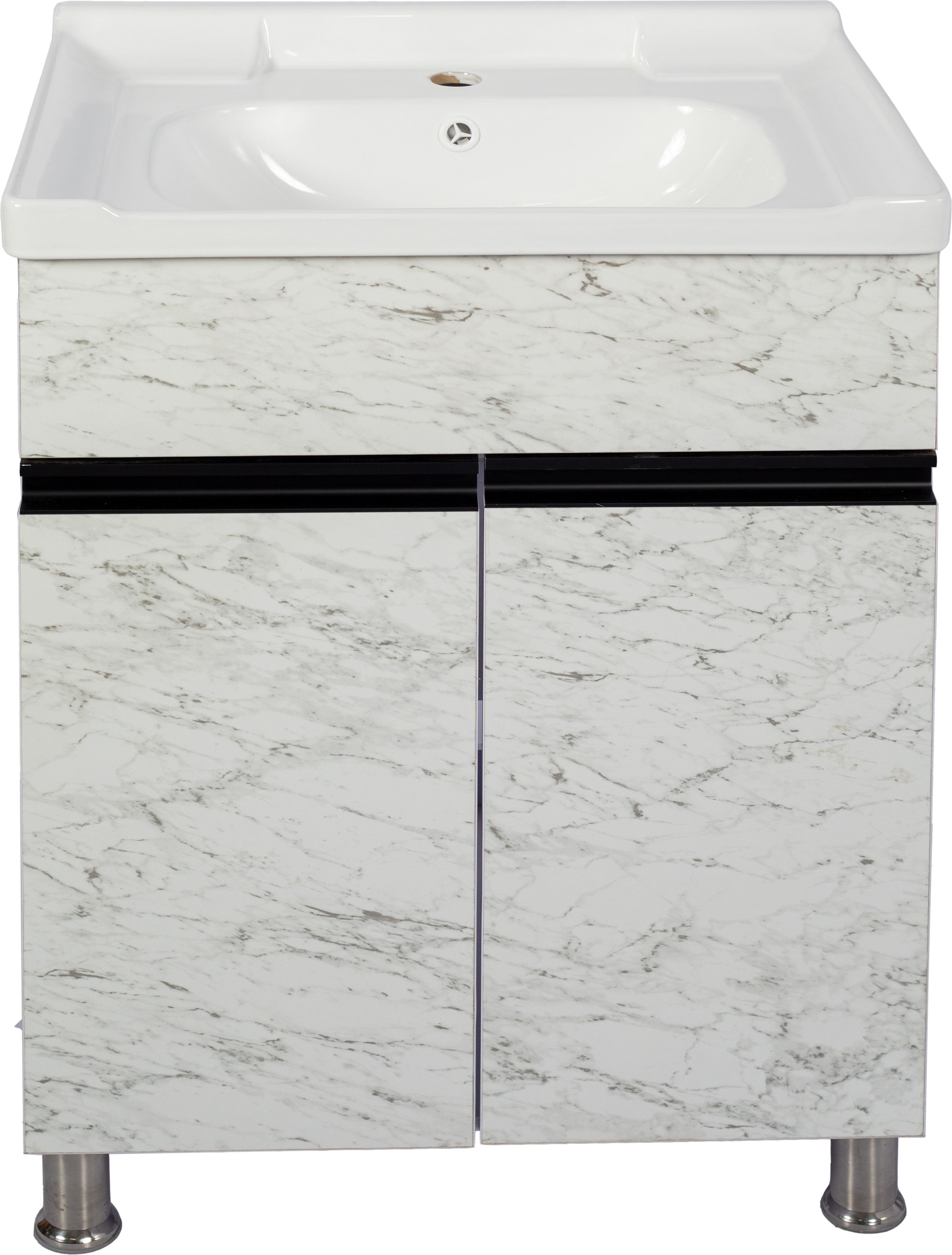 HDHMR BATHROOM VANITY (STONE MARBLE PATTERN WITH BLACK G - HANDLE) VSTY0024, Table Top Basin-image-47