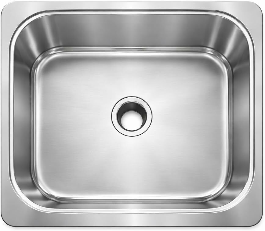 Drain Strainer,Waste pipe & Waste Coupling, Heavy Duty Single Bowl Sink Premium 304 Kitchen Sink Combo Set with Drain Strainer,Waste pipe & Waste Vessel Sink-image-15