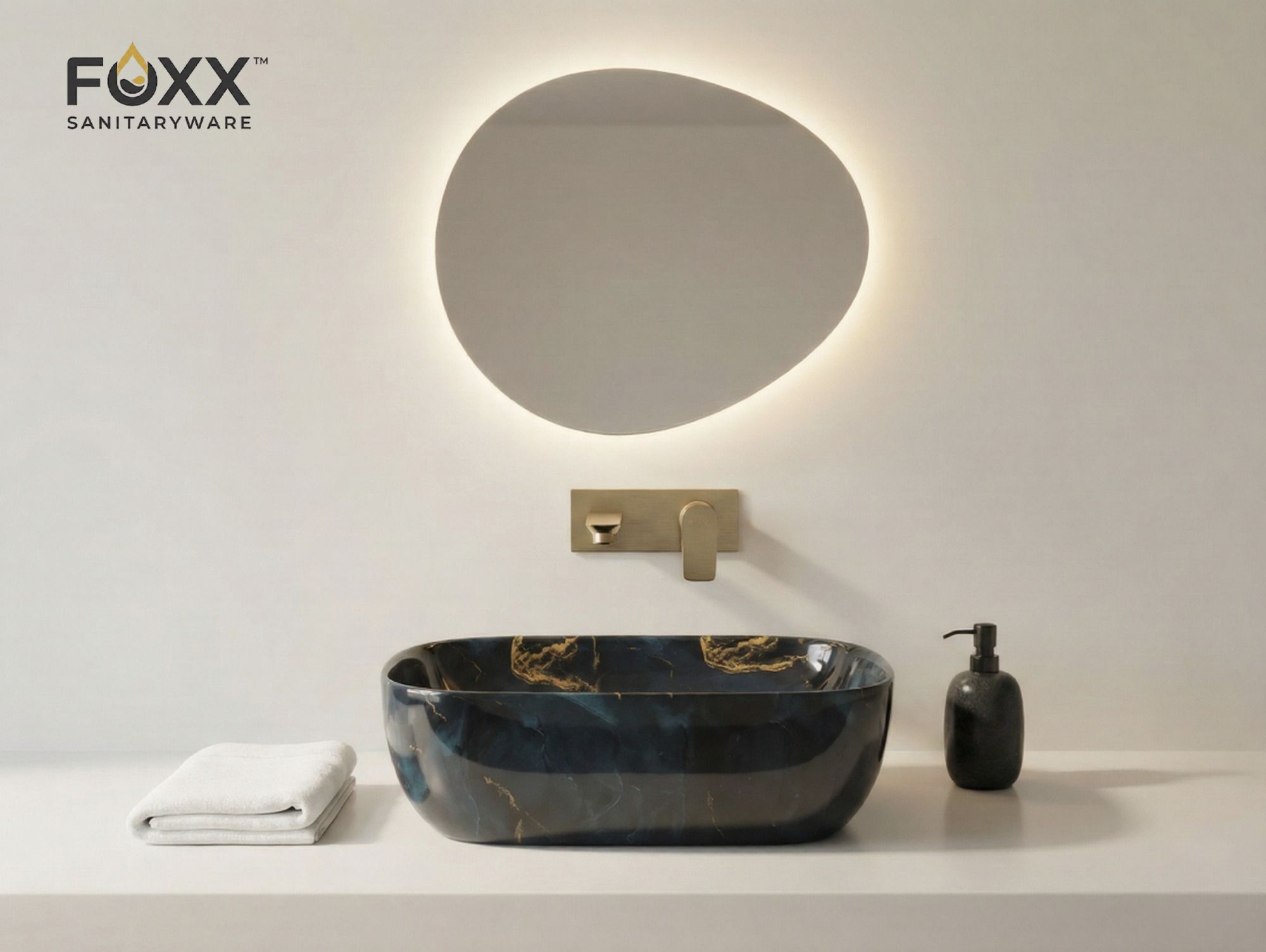 foxx sanitaryware Modern Ceramic Wash Basin for Bathroom(18x13x5)(B-78) (18x13x5)(B-78) Table Top Basin-picture-26