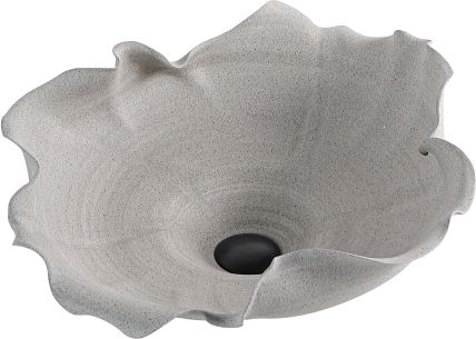 uniwell Handcrafted Ceramic Wash Basin Artistic Irregular Design Matte Vanity Table Top US-4011 Vessel Sink-picture-25