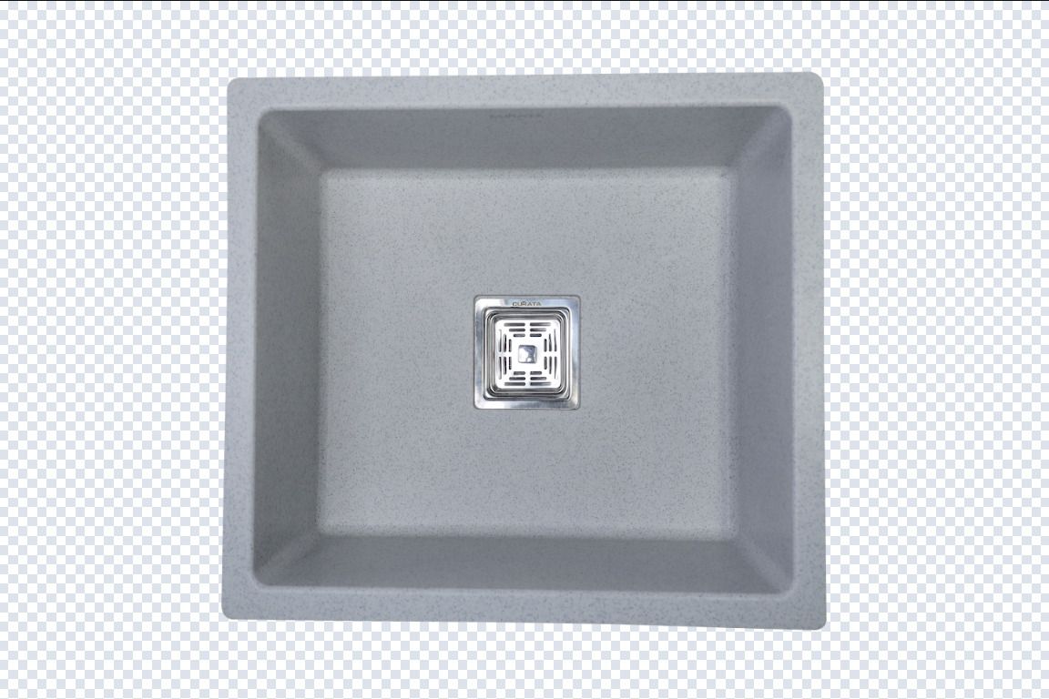 CURATA 16X18 Matt Grey Quartz Kitchen Sink 16X18 GRANITE GREY QUARTZ KITCHEN SINK Vessel Sink-image-49