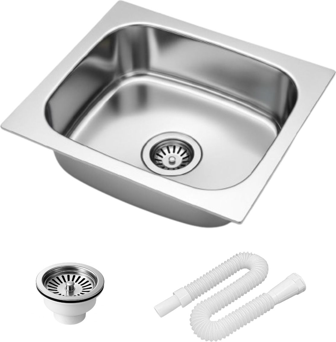 Premium Kitchen sink Stainless Steel sink for kitchen Single bowl sink Kitchen sink 18x16 KS-1677 Vessel Sink-image-2