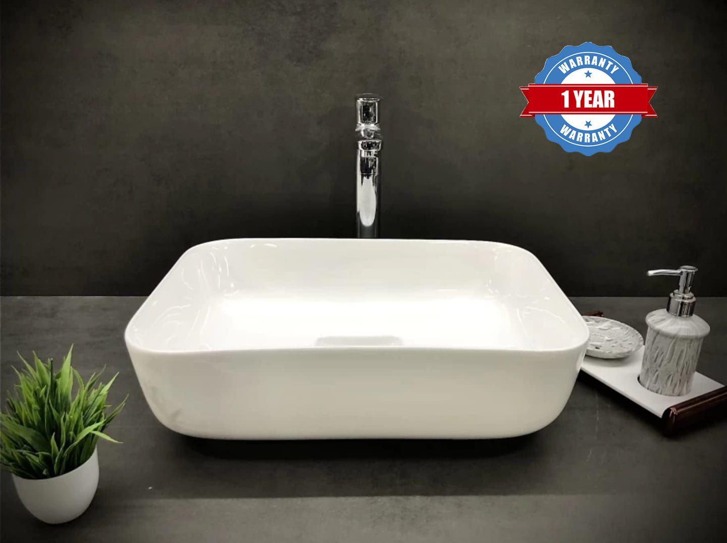 Ultra Premium Designer Ceramic Wash Basin(M-White) (18*13*5)(White) Table Top Basin-image-42