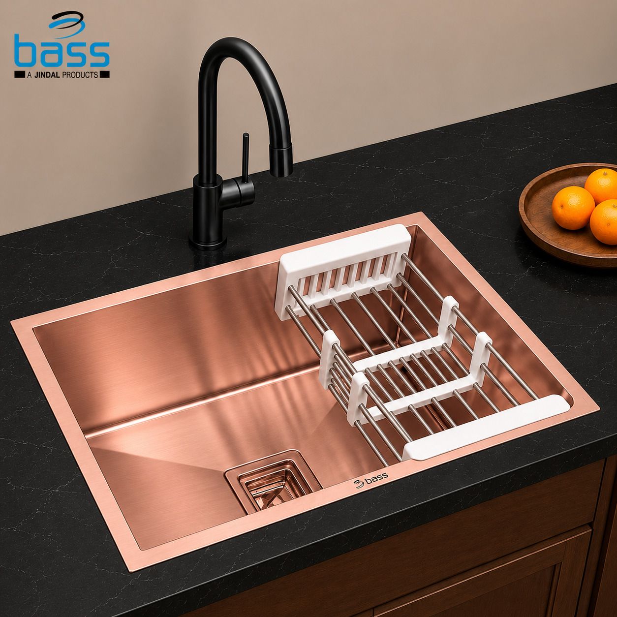 anshuljindal Bass Handmade Kitchen Sink Single Bowl Matt Finish 24x18 Rose Gold Sink Bass Handmade Kitchen Sink Single Bowl Matt Finish 24x18 Gold Sink Vessel Sink-picture-15