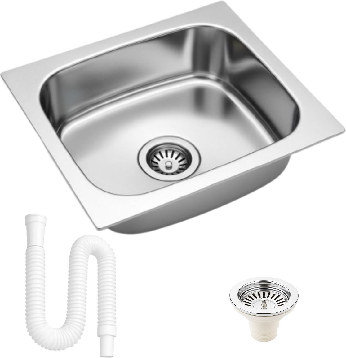 Premium Kitchen sink Stainless Steel sink for kitchen Single bowl sink Kitchen sink 18x16 KS-1660 Vessel Sink-image-4