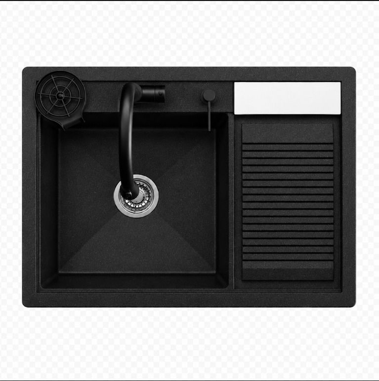 curata 20X32X8 MATT BLACK QUARTZ LAUNDRY SINK 20X32X8 MATT BLACK QUARTZ LAUNDRY SINK Counter Top-picture-21