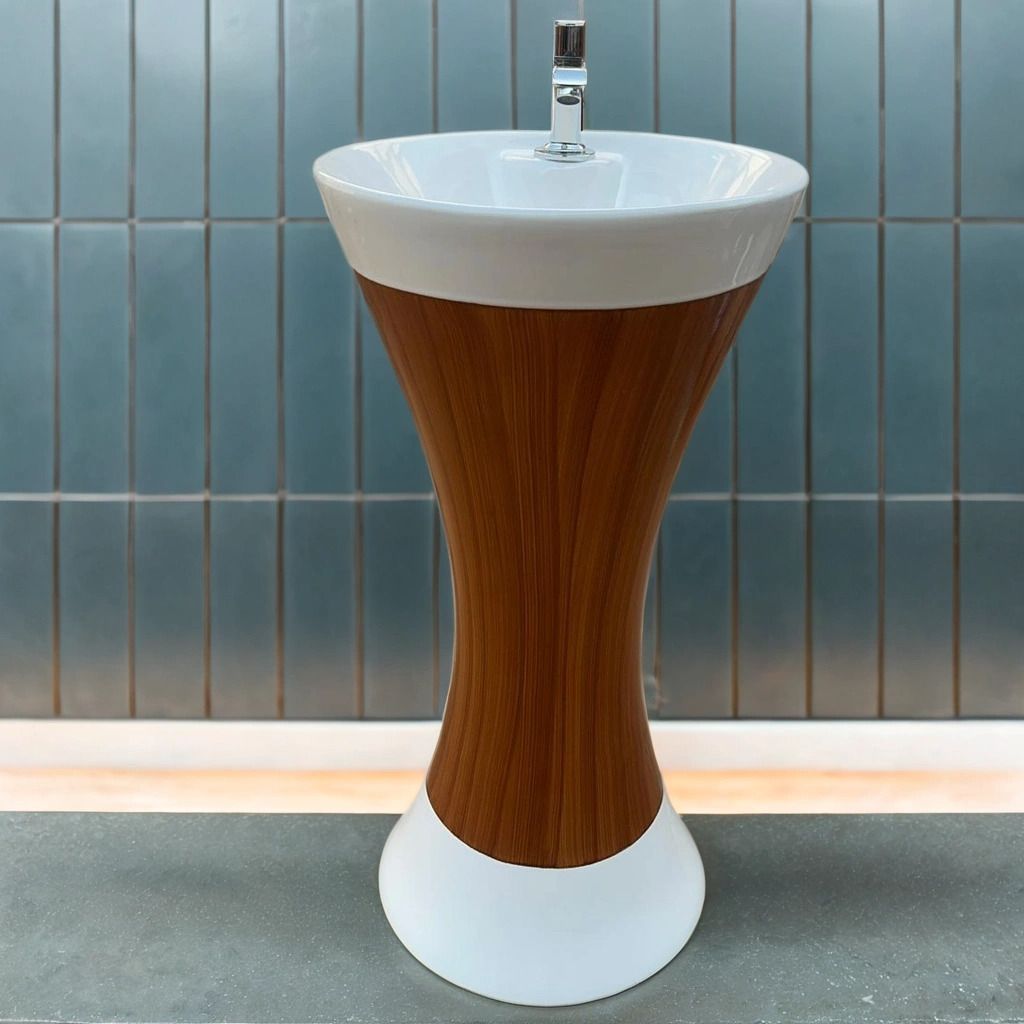 pedestal wash basin|ceramic wash basin with pedestal|damru washbasin|basin| pedestal wash basin/pedestal basin for dining hall/pedestal wash basin price/ Pedestal Basin
