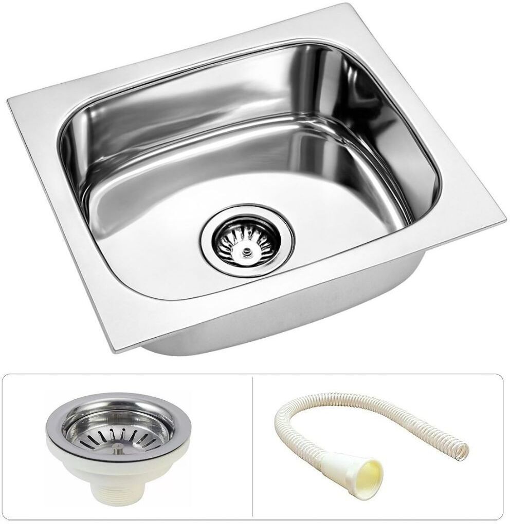 Premium Kitchen sink 16"x18"x7" inch Stainless Steel Single bowl sink KS-1056 Vessel Sink-image-32