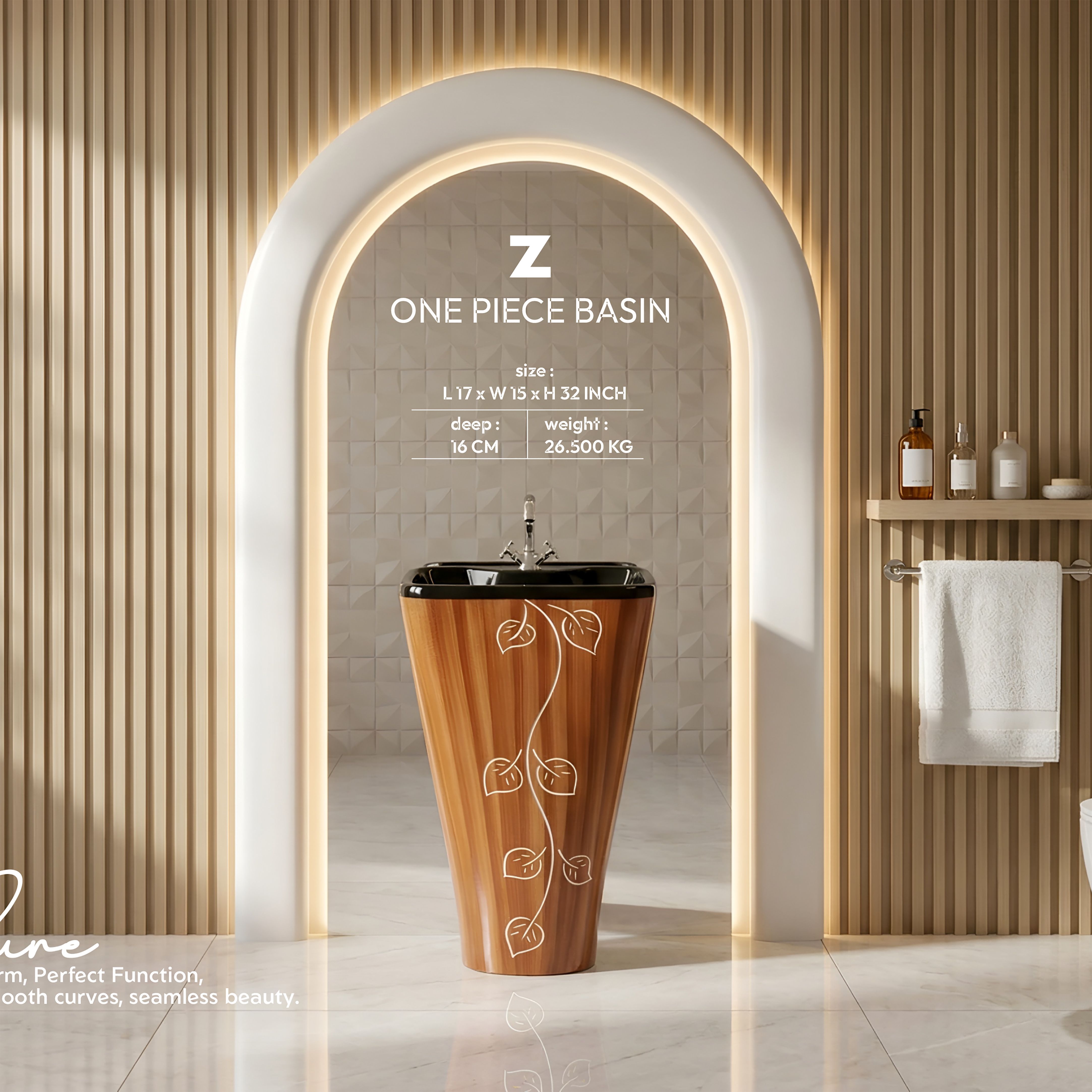 Premium Quality Ceramic Wash Basin for Home and Hotel Handcrafted Z05 Pedestal Basin-image-6