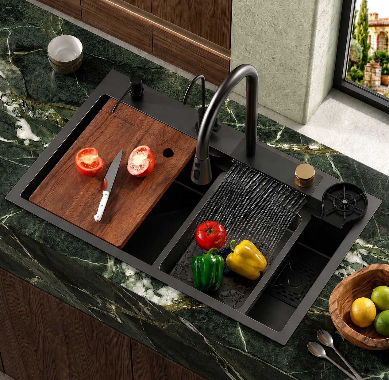 dinora Nano Stainless Steel Handmade Kitchen Sink Smart Sink 30x18x9 Nano Stainless Steel Handmade Kitchen Sink Smart Sink 30x18x9 Vessel Sink-picture-12