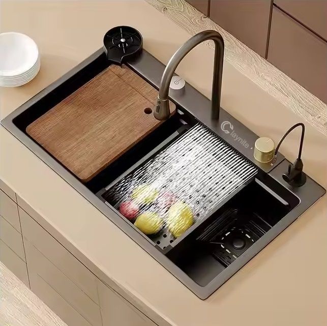 claynite 30x18x9 Inch KITCHEN MULTIFUNCTION SOLUTION HMD-046 Vessel Sink-picture-13