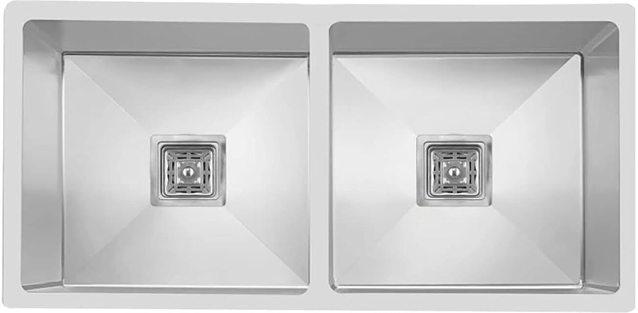 37x18x10 Lite Handmade Kitchen Sink 37 Inches Double Bowl Stainless Steel Sink 37x18 Double Bowl Kitchen Sink | Fruit Basket Vessel Sink-image-44