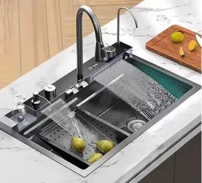 allwinsink MODERN FEATURES MULTIFUNCTIONAL WATERFALL PIONO BUTTON Vessel Sink-picture-11