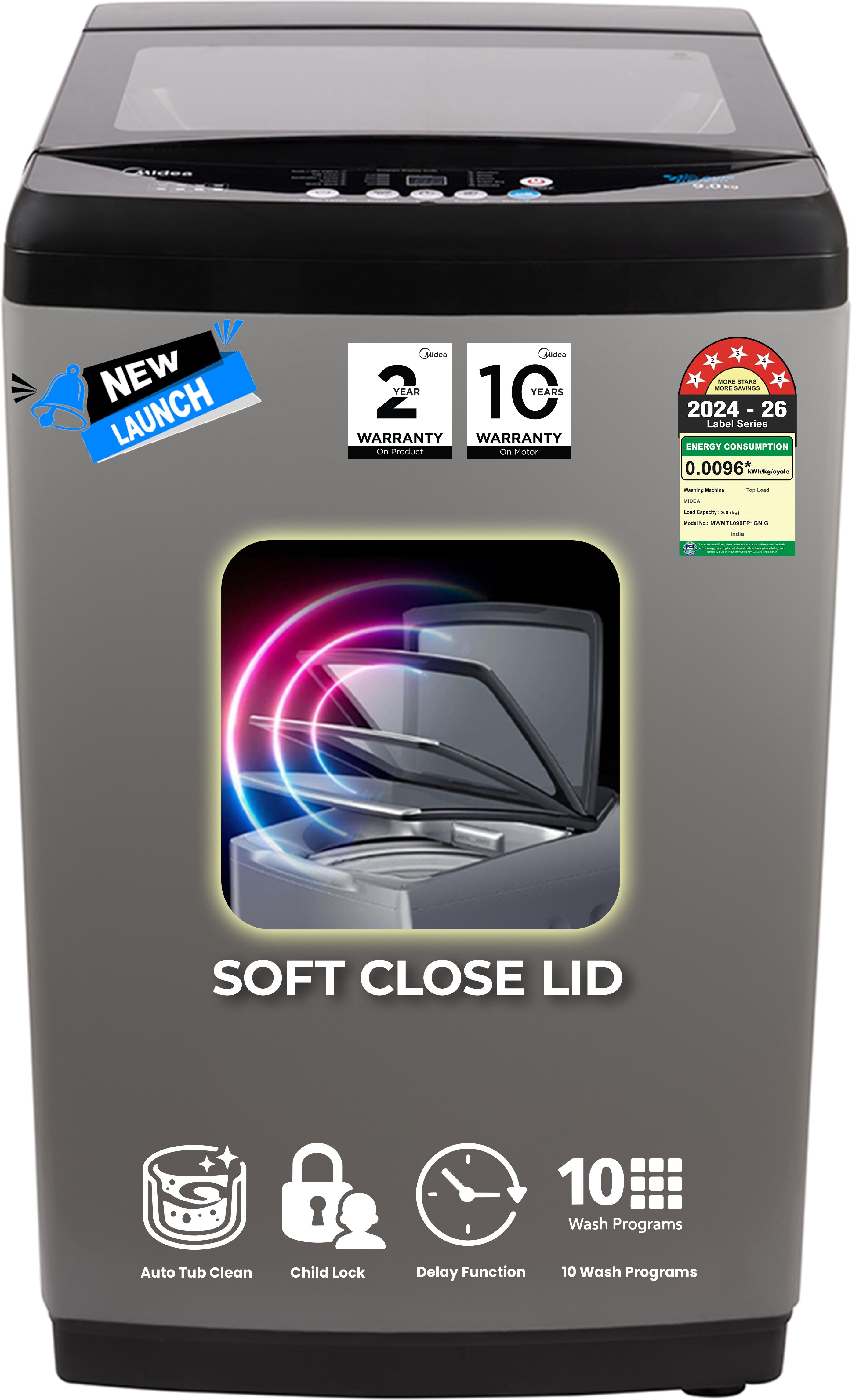 midea 9 kg Fully Automatic Top Load Grey-picture-29