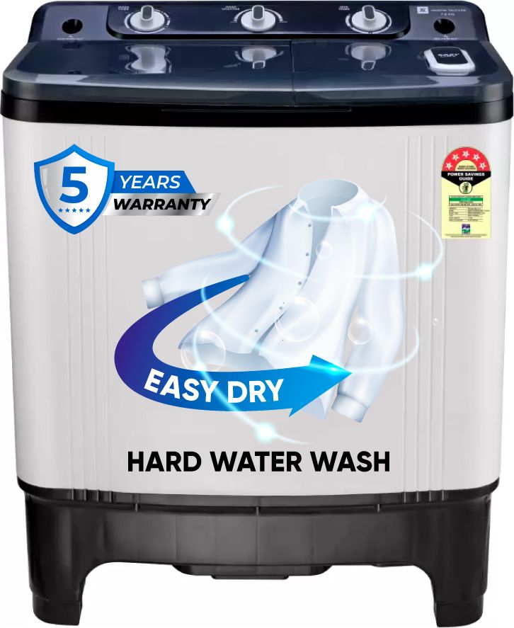 7 kg 5 Star rating Semi Automatic Top Load White, Black