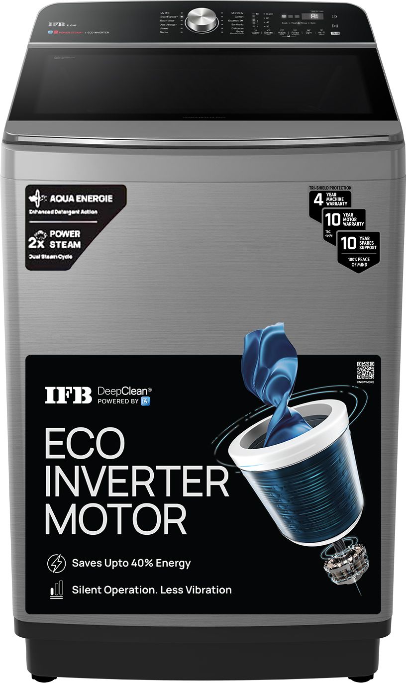 ifb 11 kg 5 Star AI Powered DeepClean Technology with Power Steam, Inbuilt Heater, Wi-Fi, Eco Inverter, Activmix Fully Automatic Top Load with In-built Heater Grey-picture-13