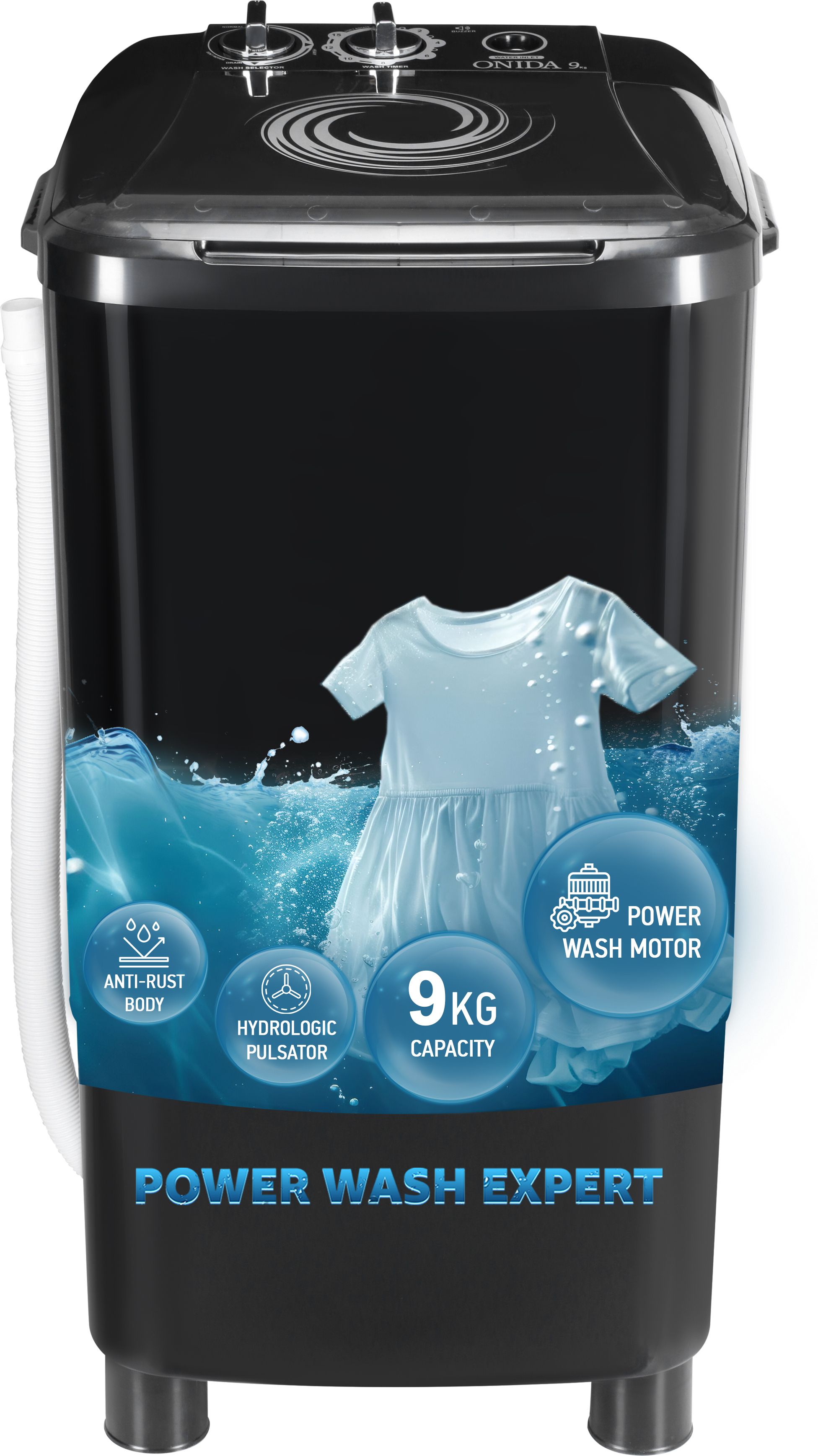 onida 9 kg Washer only Black-picture-16