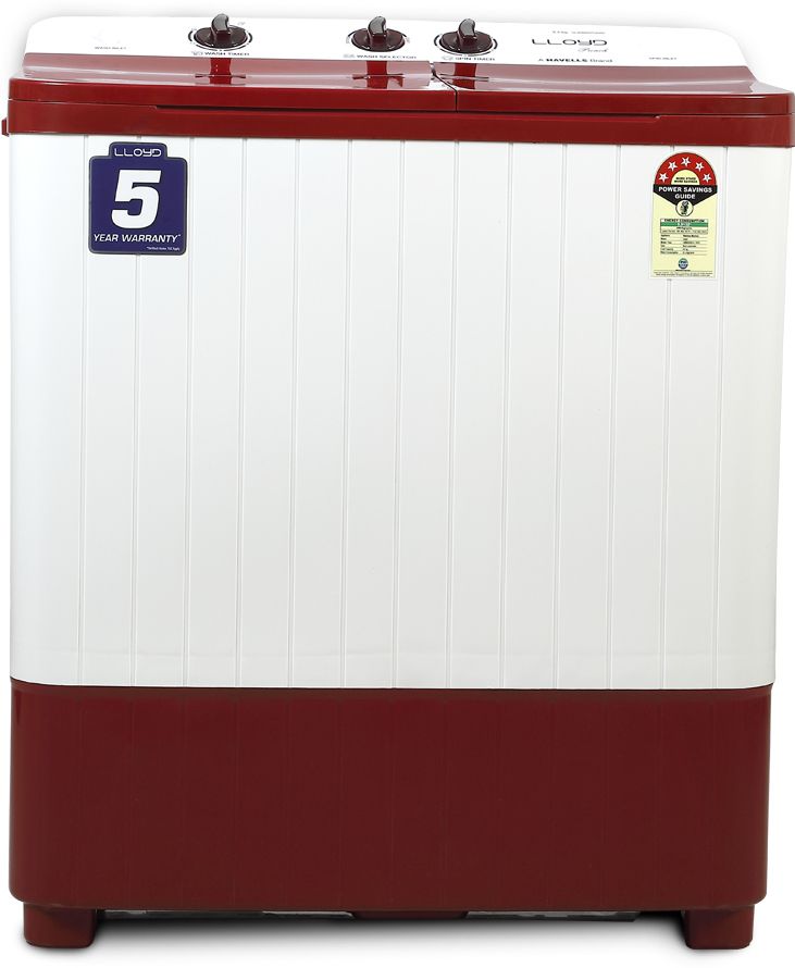 lloyd by havells 6.5 kg 1300 RPM, 2 Wash Programs, Magic Filter Semi Automatic Top Load Red-picture-16