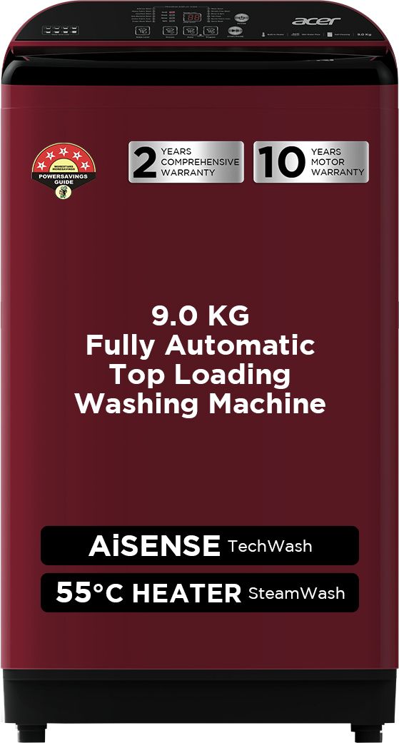 9 kg Fully Automatic Top Load with In-built Heater Maroon-image-30