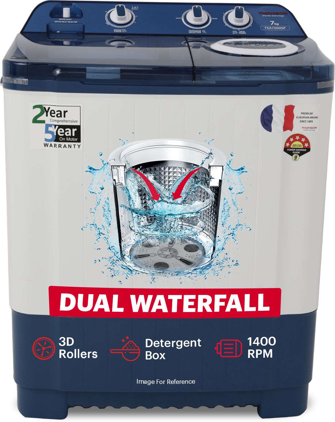 thomson 7 kg 5 Star Aqua Magic Semi Automatic Top Load Blue-picture-23
