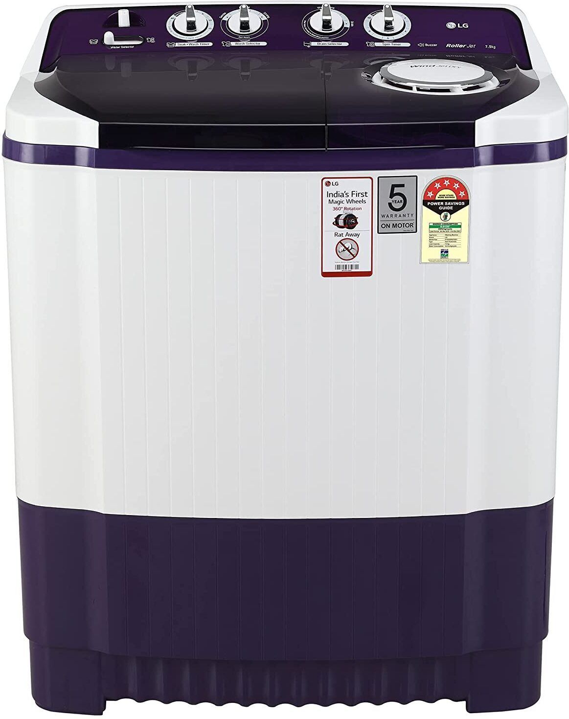 7.5 kg Semi Automatic Top Load Purple-image-19