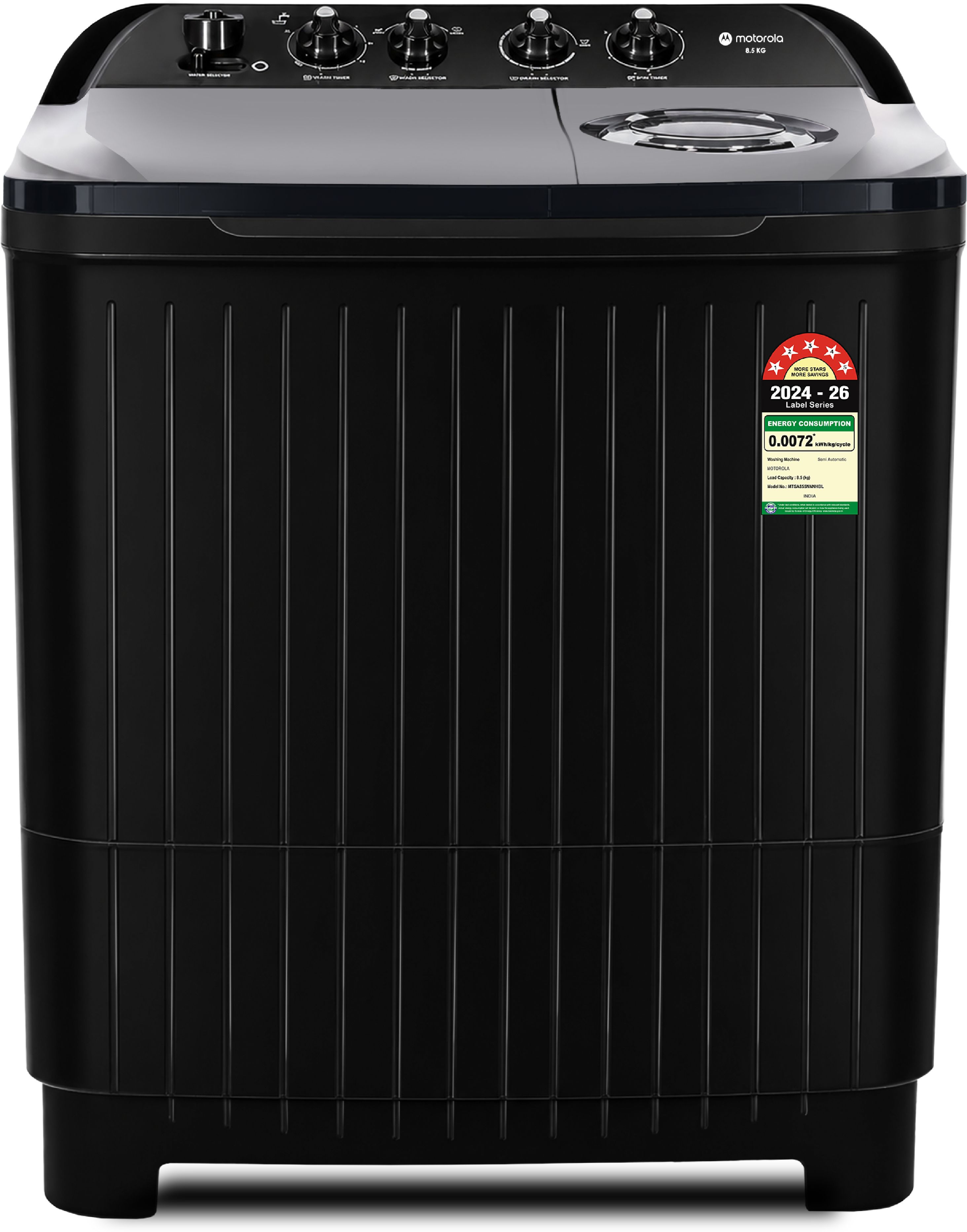 motorola 8.5 kg Semi Automatic Top Load Black-picture-15