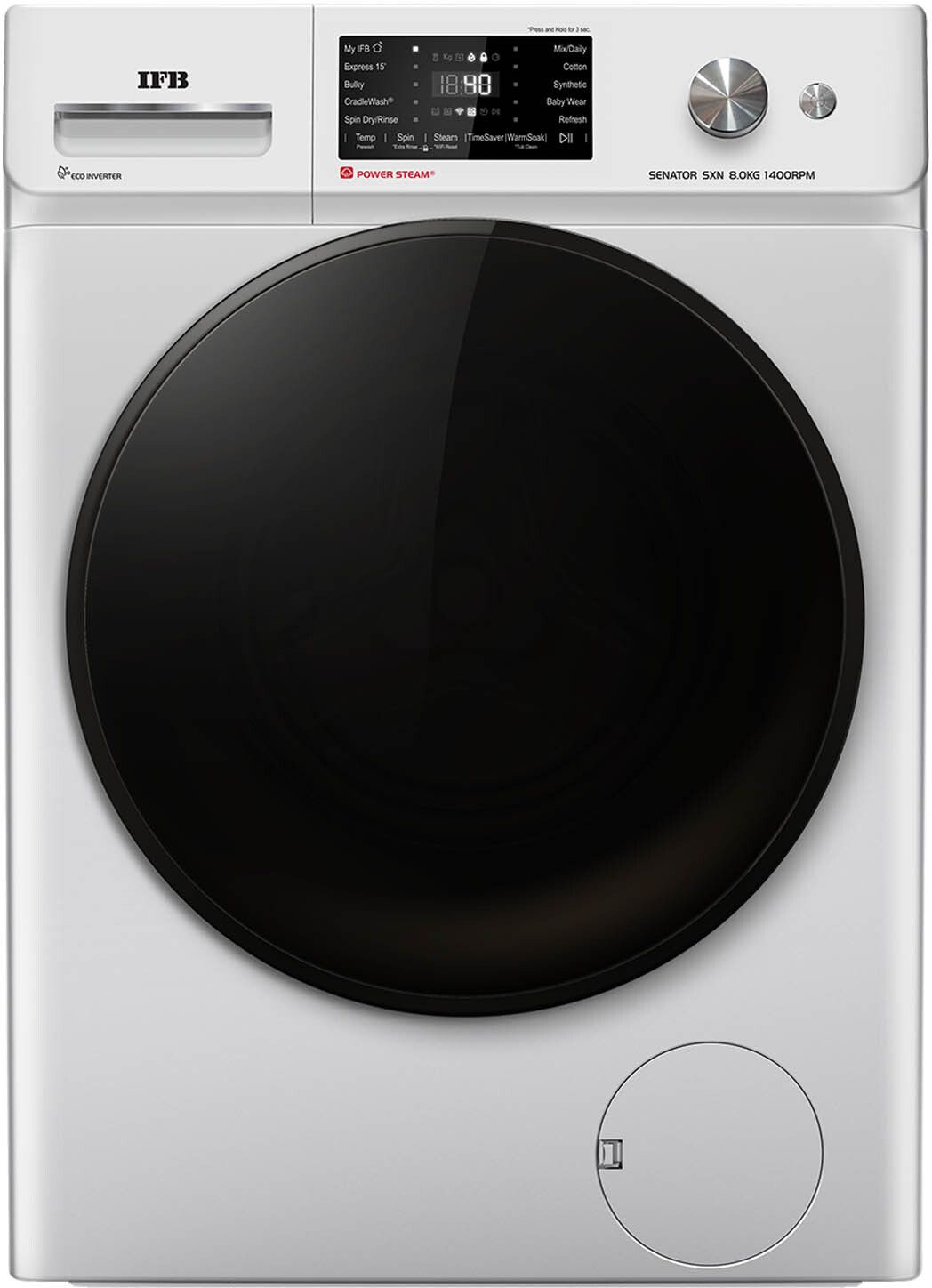 ifb 8 kg Fully Automatic Front Load with In-built Heater Silver, Black-picture-6