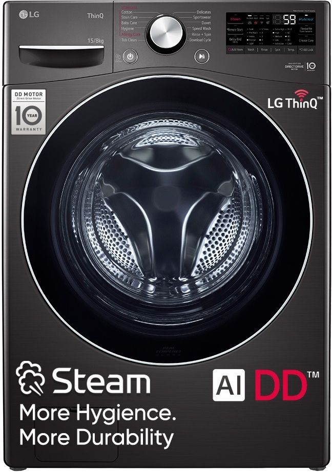 lg 15 kg Fully Automatic Front Load Washer Dryer with AI Direct Drive Technology, Wi-Fi Enabled, Allergy Removal with Steam & Turbo Wash Ready to Wear Clothes Fully Automatic Front Load with In-built Heater Black-picture-25