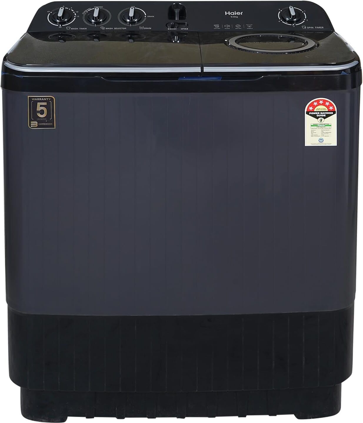 haier 9 kg Semi Automatic Top Load Black-picture-11