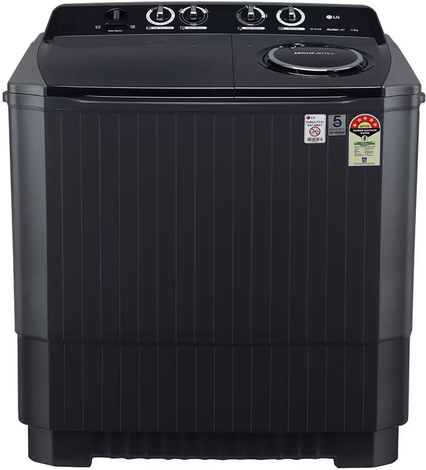 lg 11.5 kg Semi Automatic Top Load Black-picture-3