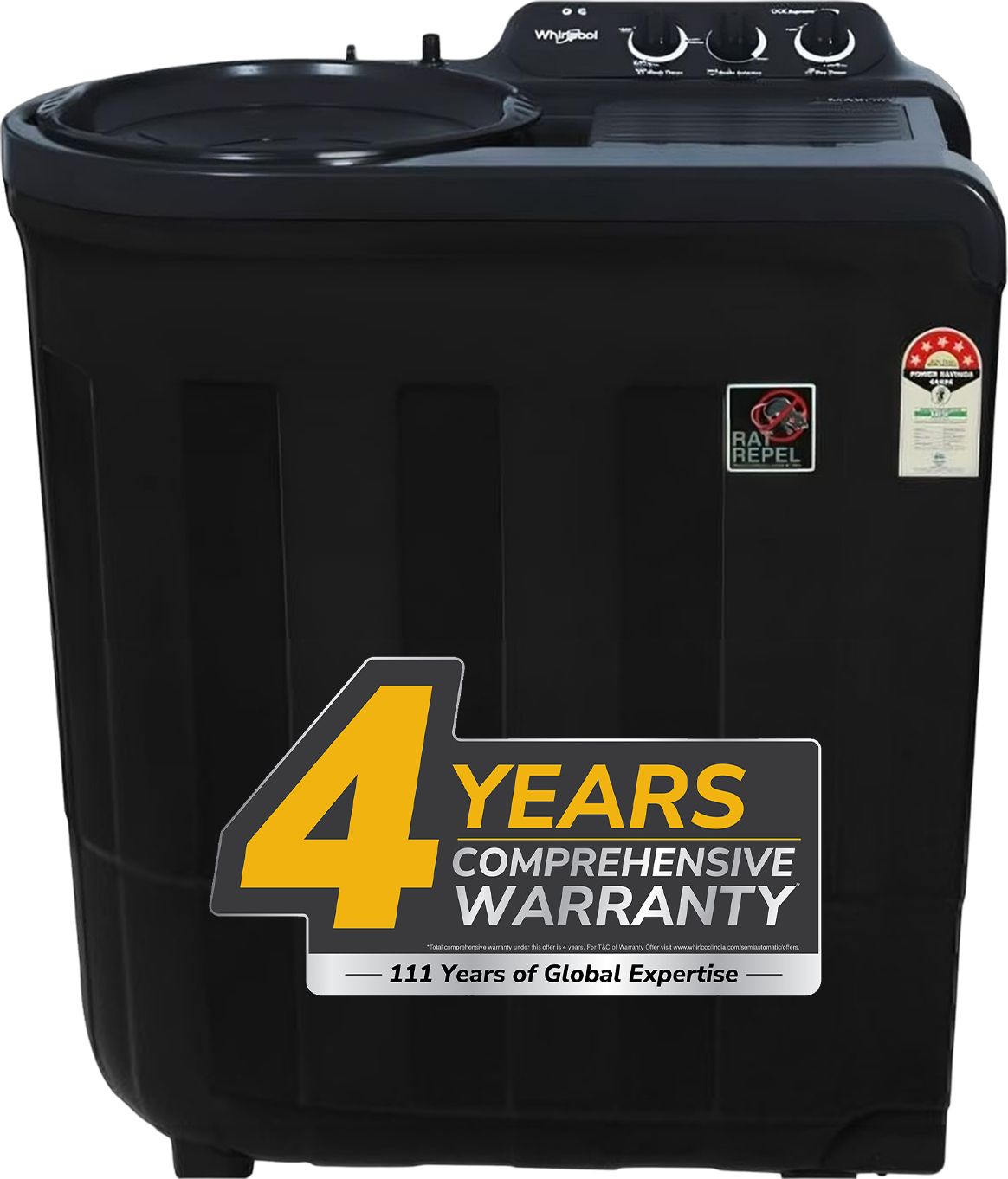 7.5 kg 5 Star, Ace Wash Station Semi Automatic Top Load Grey