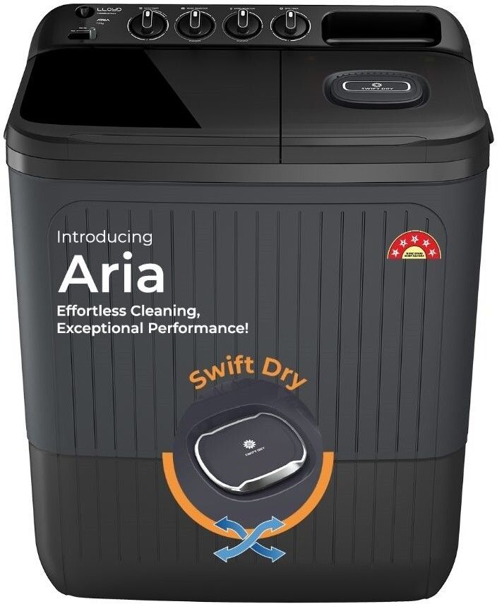 7 kg Semi Automatic Top Load Black, Grey-image-44