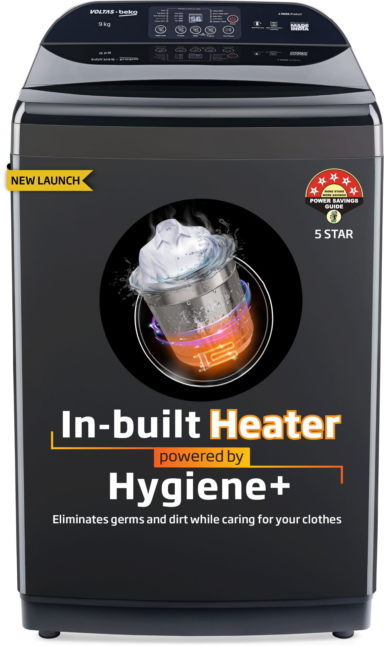 voltas beko 9 kg Fully Automatic Top Load with In-built Heater Grey-picture-10