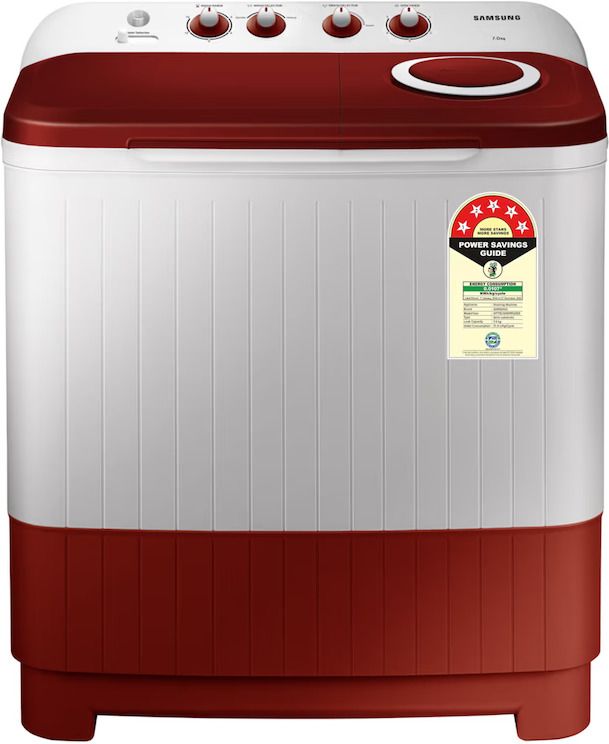 samsung 7 kg Semi Automatic Top Load White, Red-picture-23
