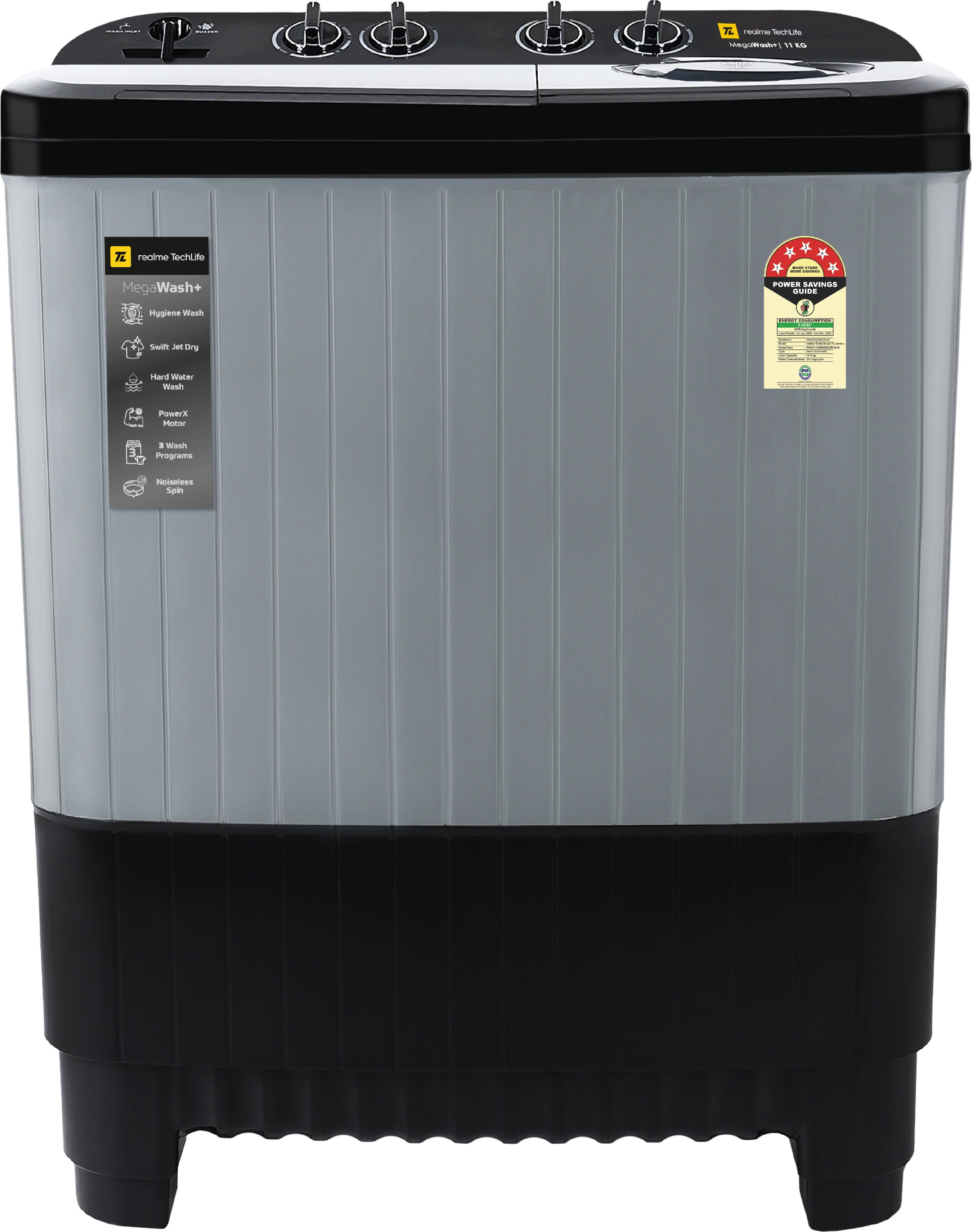 realme techlife 11 kg Semi Automatic Top Load Grey-picture-27