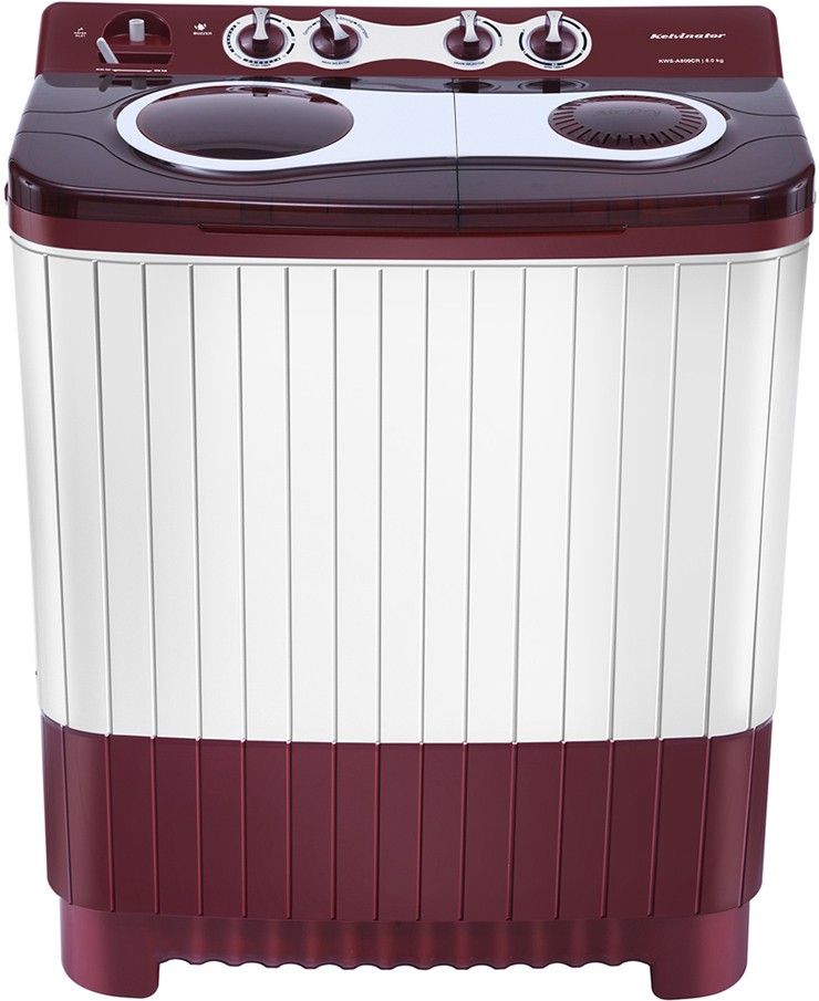 kelvinator 8 kg Semi Automatic Top Load Maroon, White-picture-22