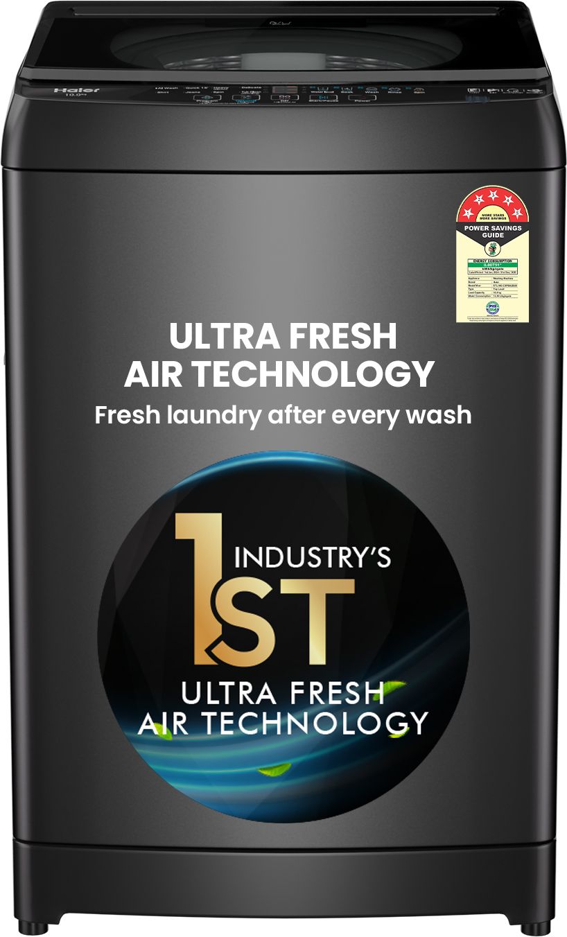 haier 10 kg Powerful Oceanus Wave Drum, Custom Wash Cycles with 15 Mins Quick Wash, Smart Fuzzy Control, Balance Clean Pulsator, Magic Filter, Castor Wheels Fully Automatic Top Load Black-picture-23