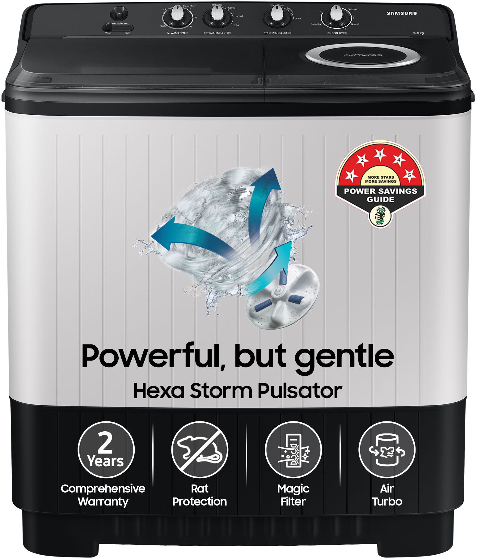 samsung 10.5 kg Semi Automatic Top Load Grey-picture-29